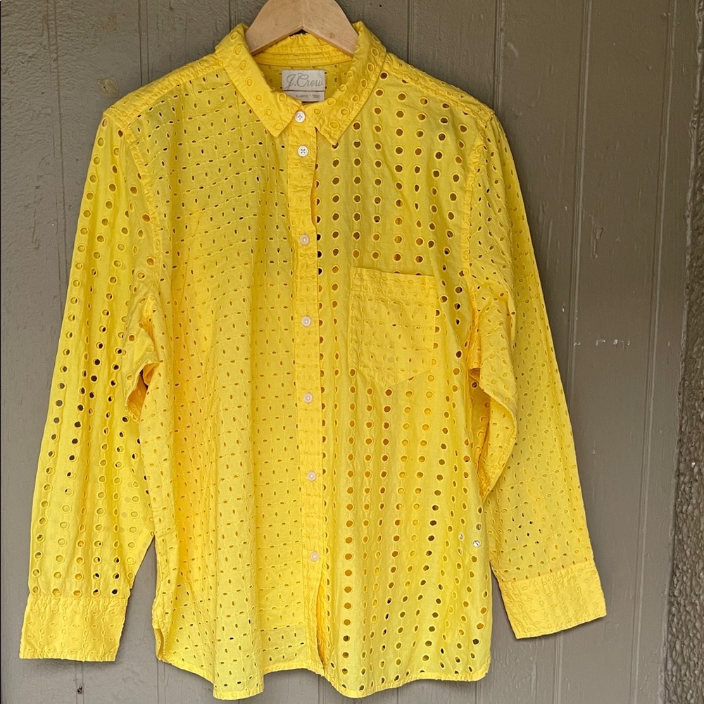 Classic Yellow Eyelet Shirt